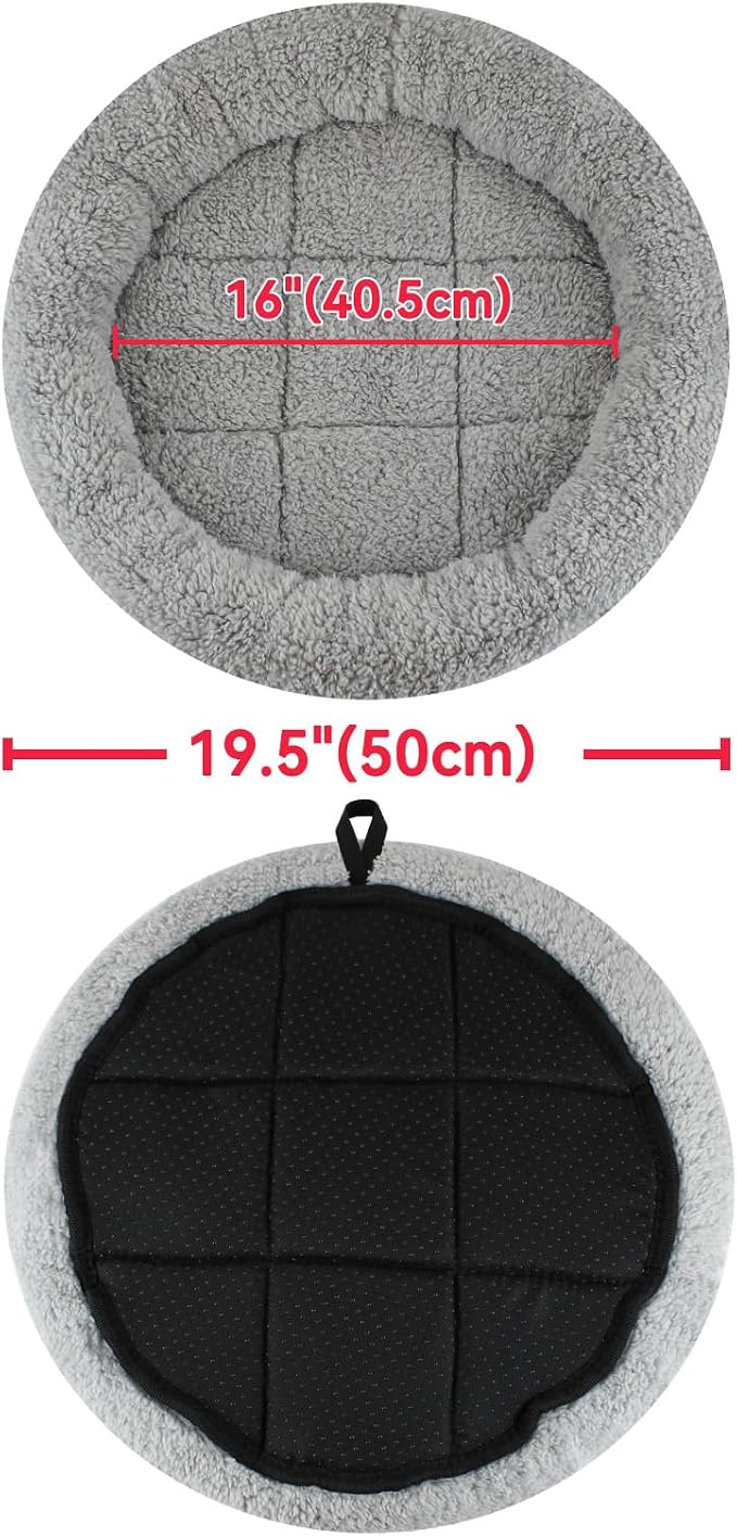 Enjoying Plush Cat Bed Mat Diameter 19.5" Round Pad - Image 2