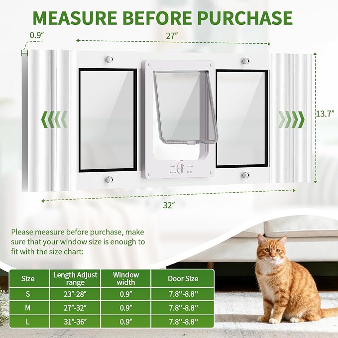 Aluminum Frame Cat Door for Window - Image 2