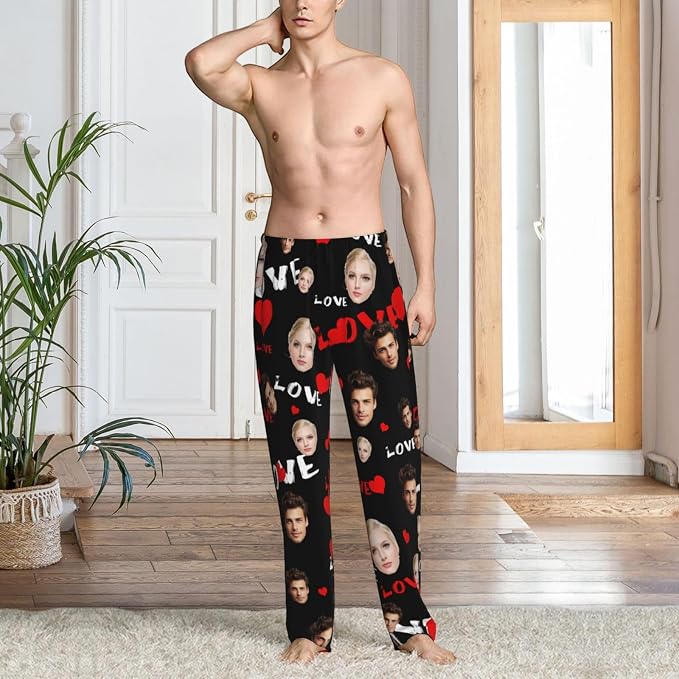 Custom Pajama Pants with Face customized PJ Pants Christmas Valentine gifts - Image 3