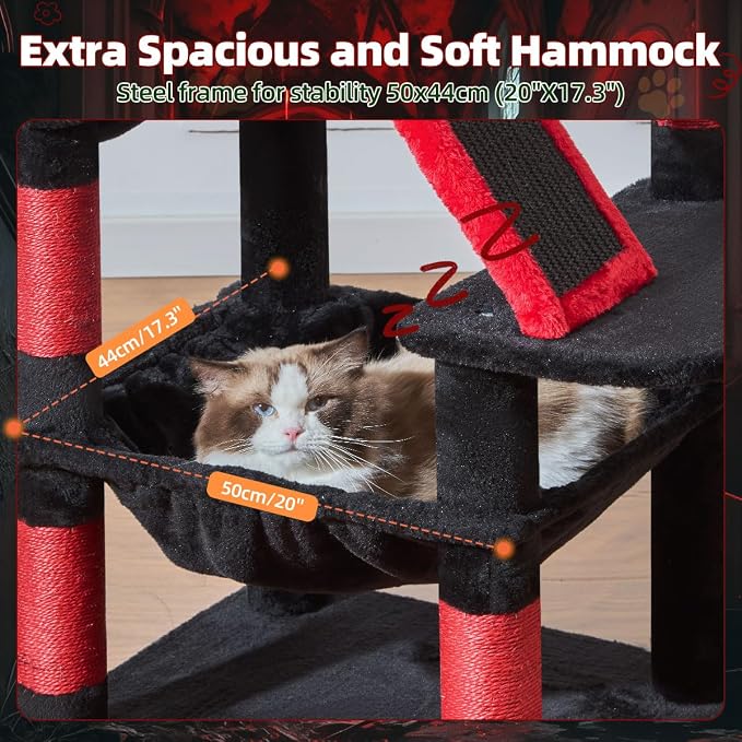 Taoqimiao Gothic Cat Tree 57.5-Inch, Cat Tower - Image 3