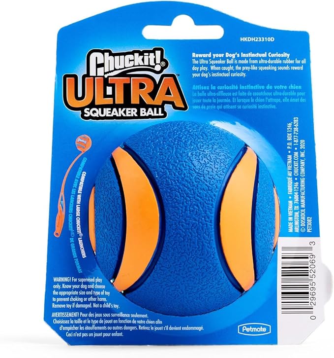 Chuckit! Ultra Squeaker Ball Dog Toy, Large 1 Pack, - Image 5