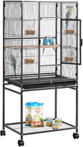 VEVOR Bird Cage, 24.6 x 16.7 x 53.9 inch, Flat Top, Wrought Iron Bird Flight by VEVOR