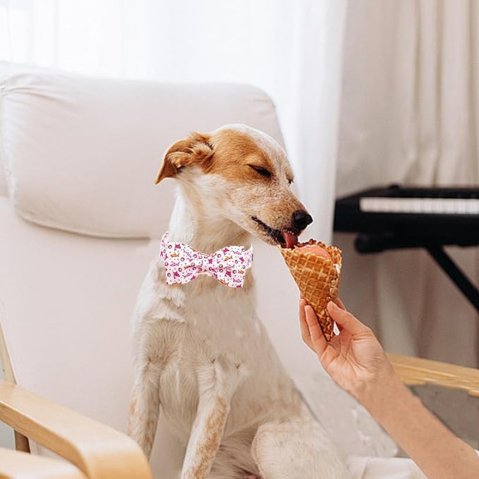 Lionheart glory Dog Collar Shark Print Dog Bow Collar Pink Dog Collar Male or - Image 4