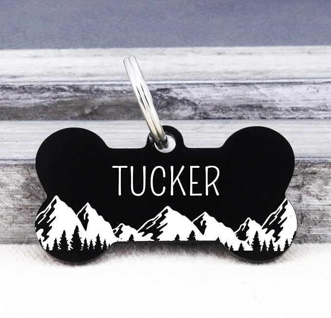 Ultra Joys Personalized Stainless Steel Bone Pet ID Tags - Image 2