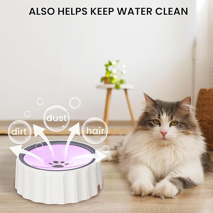 Dog Small Animals Water Bowl No Spill 70oz/2L Large Capacity Dispenser Non Slip - Image 5