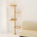 Wall-Mounted Tall Cat Tree Cat Scratching Post, Space Saving Floor to Ceiling by Unknown