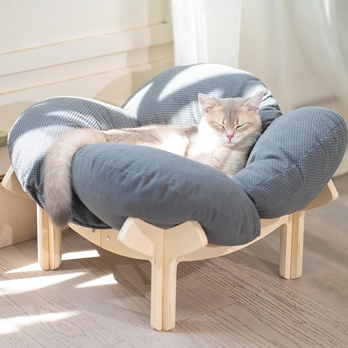 CHEERHOME PETS Elevated Cat Bed Wooden by CHEERPALS