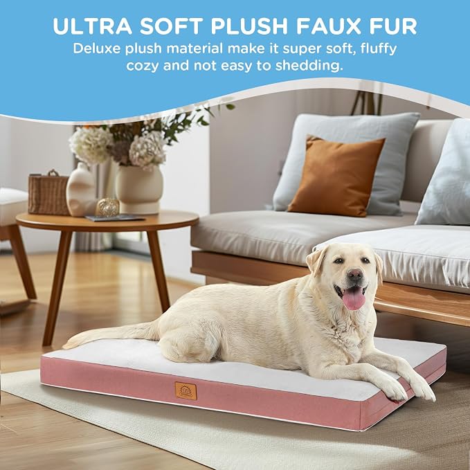 Sunheir Orthopedic Dog Bed for Extra Large Dogs, Waterproof Deluxe Plush Dog - Image 4