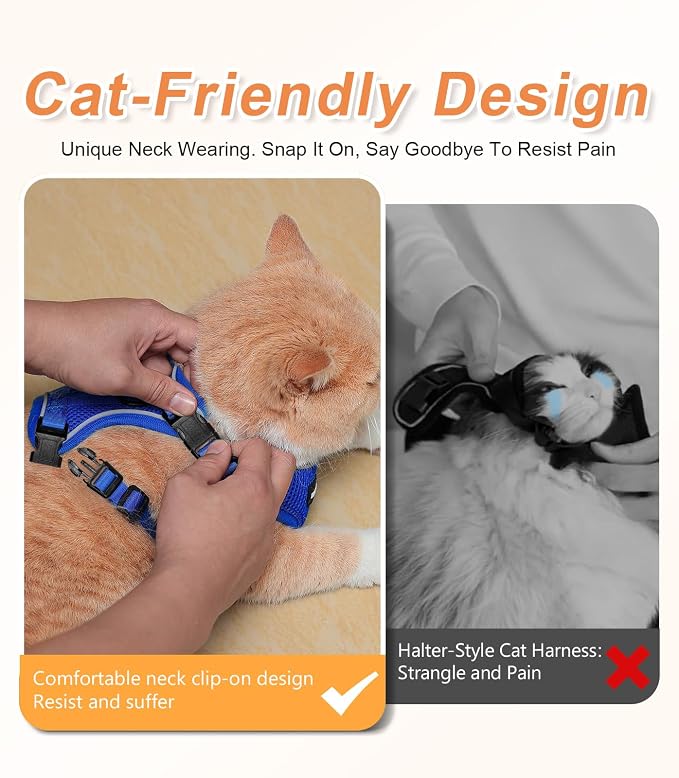Halypet Cat Harness and Leash Set Escape Proof Soft Adjustable Cat Leash - Image 4