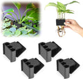 4 Pk Upgraded Aquarium Plant Holder, 3-Hole Hanging Aquarium Plant Holder by joqepy