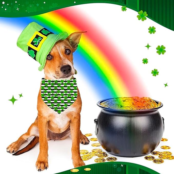 St. Patrick's Day Dog Bandana, 2 Pack Adjustable Holiday Party Pets Saint - Image 6