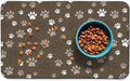 Dog Food Mat, Absorbent Water Bowl Mats Cat Pet Feeding Placemats Brown 12 * 20 by Zoeeya