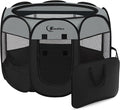 Dark Grey Dog Cat Playpen, Puppy Pet Playpen, Small Dogs Tent Crates Cage by Siedihit