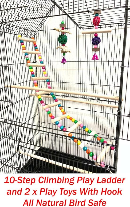38-Inch Double Roof Top Large Flight Bird Cage - Image 3