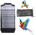 Bird Cage Seed Catcher, Large Airy Gauze Seeds Bird Cage Cover Guard Adjustable by AIMICOCA