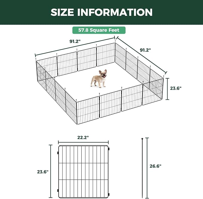 FXW MiniPaws Unleashed Dog Playpen, Expandable & Portable Design - Image 6