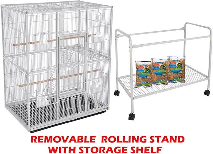 54" Large Wrought Iron Breeding Flight Canary Parakeet Cockatiel Lovebird Finch - Image 3