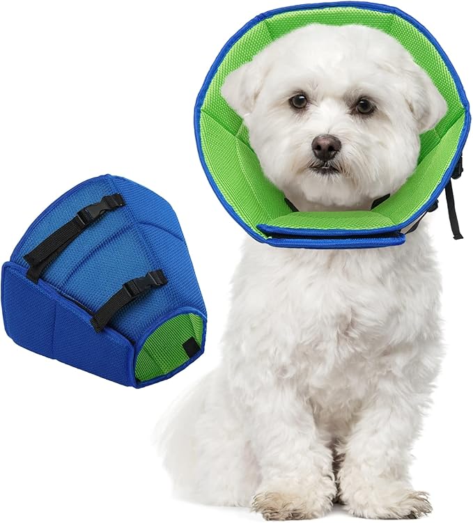 Dog Cone Collar After Surgery for Medium Dogs, Adjustable Soft Recovery Cone by LETSQK