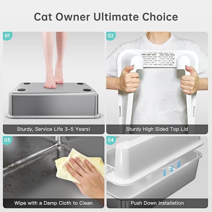Stainless Steel Cat Litter Box - Image 5
