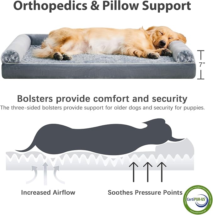 BFPETHOME Dog Beds for Large Dogs, Orthopedic Dog Bed for Medium Large Dogs - Image 3