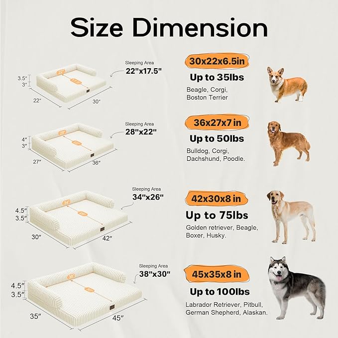 Large Dog Bed Waterproof Orthopedic Foam Dog Beds - Image 3