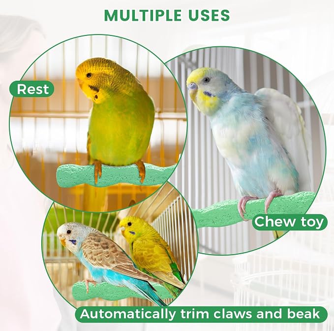 2pcs Bird Beak Grinding Stone, Anti-Slip Parakeet Nail Trimming Stick Resin - Image 6