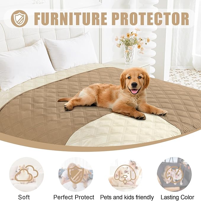 Smiry Waterproof Dog Bed Cover Blanket 52x82, Soft Reversible Pet Blanket - Image 8