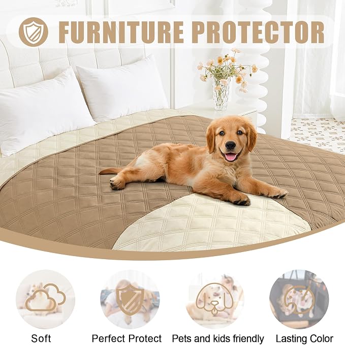 Smiry Waterproof Dog Bed Cover Blanket 82x82, Soft Reversible Pet Blanket - Image 8