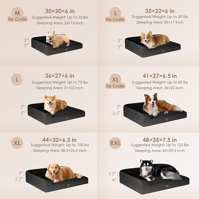 EHEYCIGA Large Dog Bed Memory Foam - Image 2