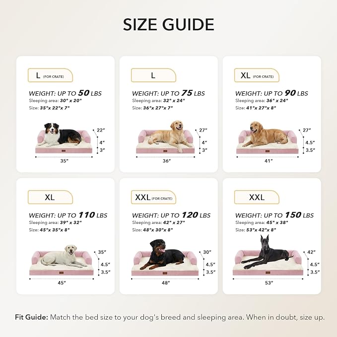 Orthopedic Dog Beds for Large Sized Dogs, Waterproof Egg Crate Foam Large Dog - Image 5