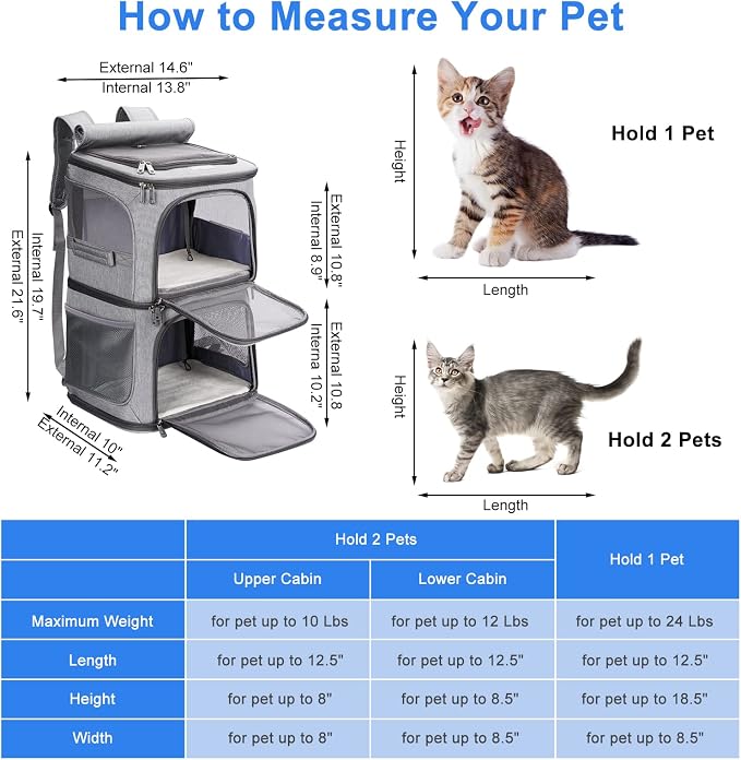 Double Pet Carrier Backpack - Image 6
