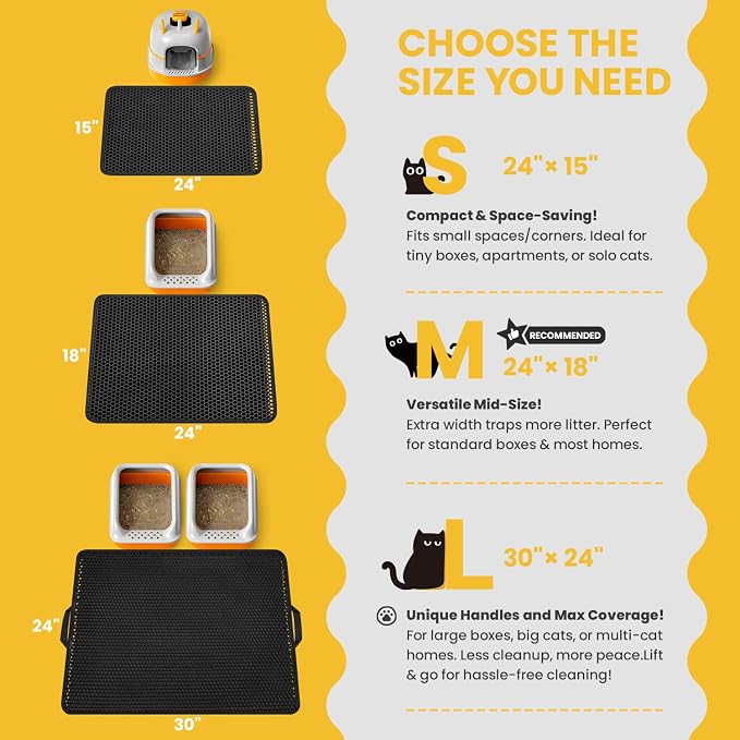 Cat Litter Mat-30"X24" Large Litter BoxTrapping Mat - Image 3