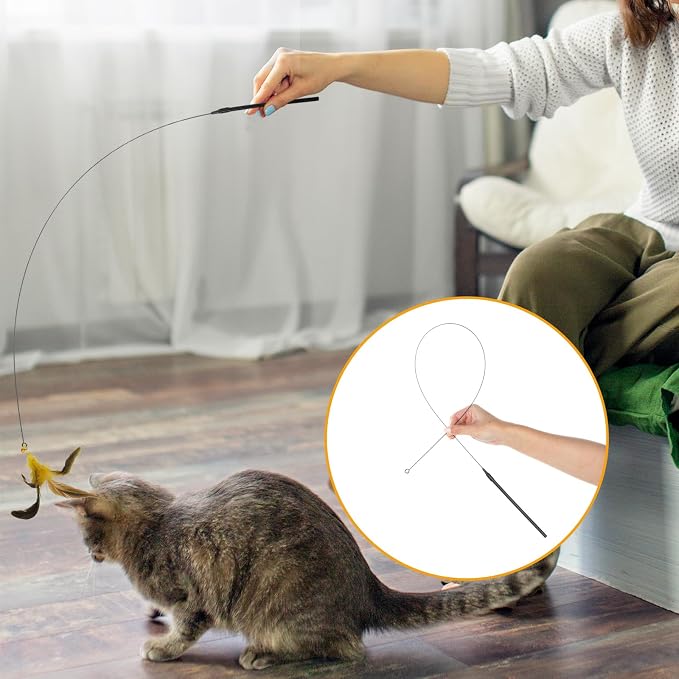 5 Pack Cat Wand Toy Replacement Rod - Image 7