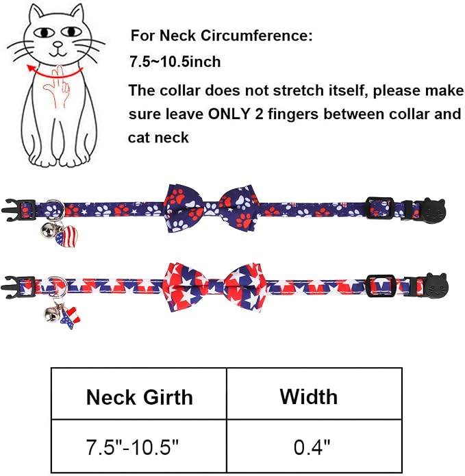 ADOGGYGO American Flag Cat Collar Breakaway - Image 6