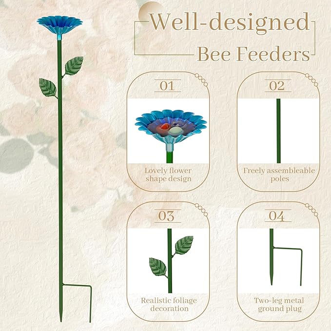 4 Pack Bee Watering Station, Bee Bath - Image 5