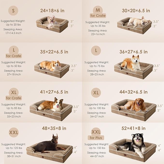 EHEYCIGA Orthopedic XL Dog Beds, Waterproof Memory Foam Dog Bed - Image 2