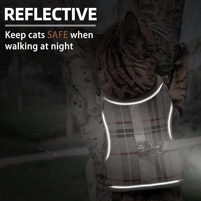 PUPTECK Soft Mesh Cat Vest Harness and Leash Set Puppy Padded Pet Harnesses - Image 5