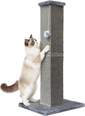 Cat Scratching Post 32 Inch for Indoor Large Cats and Kitten, Nature Sisal Tall by YULOYI