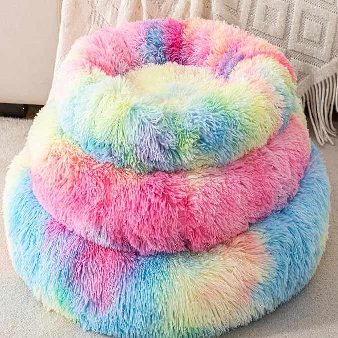 Small Cat Bed Nest Bed Dog Bed Round Bed Donut Rabbit Bed Pet Bed Small Kitten - Image 4