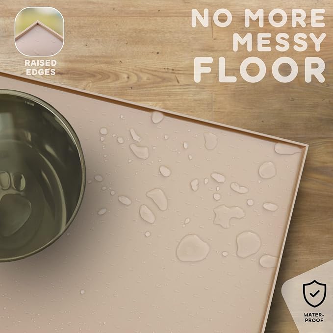 Dog Food Mat - 28x18 Raised Edges Dogs Mat - Image 5