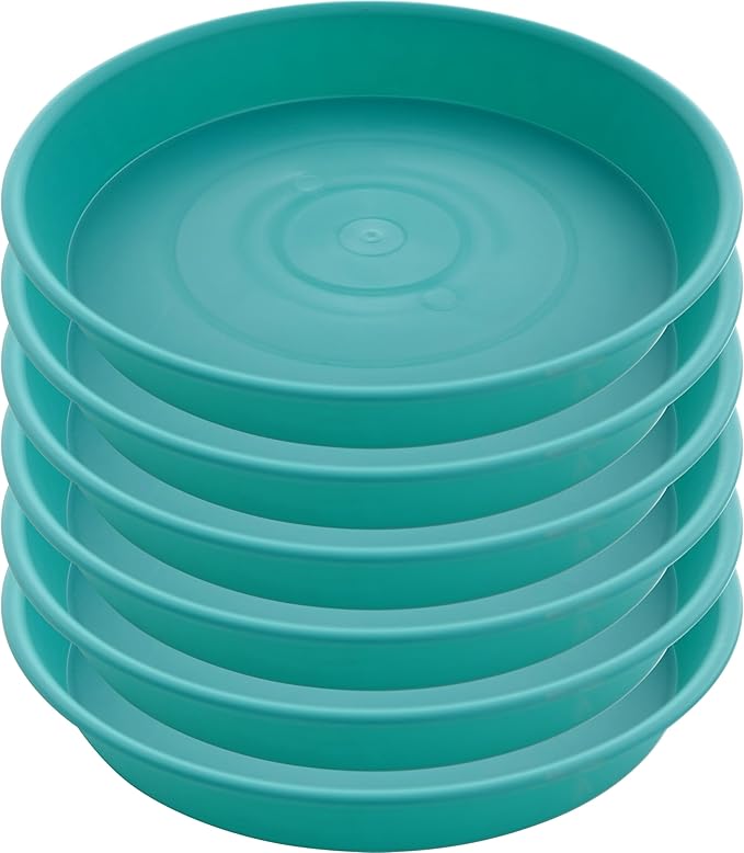 6 Pack of 8 inch Plant Saucer Blue, Plastic Plant Water Tray 8 inch Round - Image 8