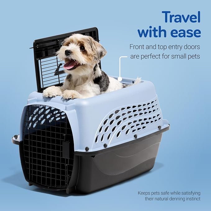 Petmate Dog Crates for Small Dogs & Cat Carriers, Two-Door Plastic Pet Kennel - Image 3