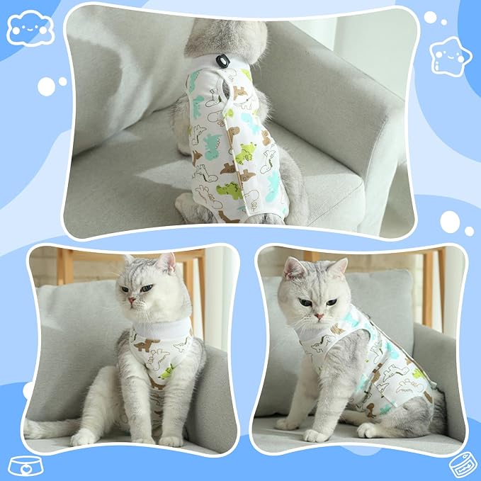 Cat Recovery Suit Female, Breathable Cat Onesie After Surgery Female - Image 4
