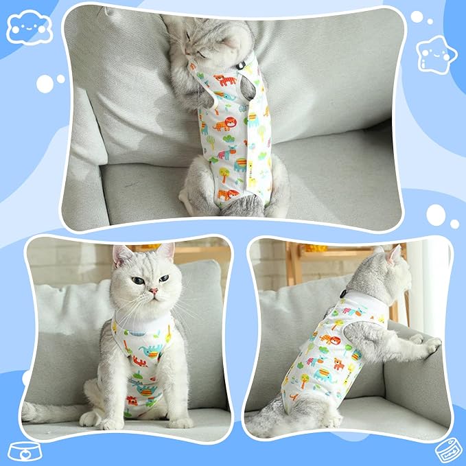 Cat Recovery Suit Female, Breathable Cat Onesie After Surgery Female - Image 4