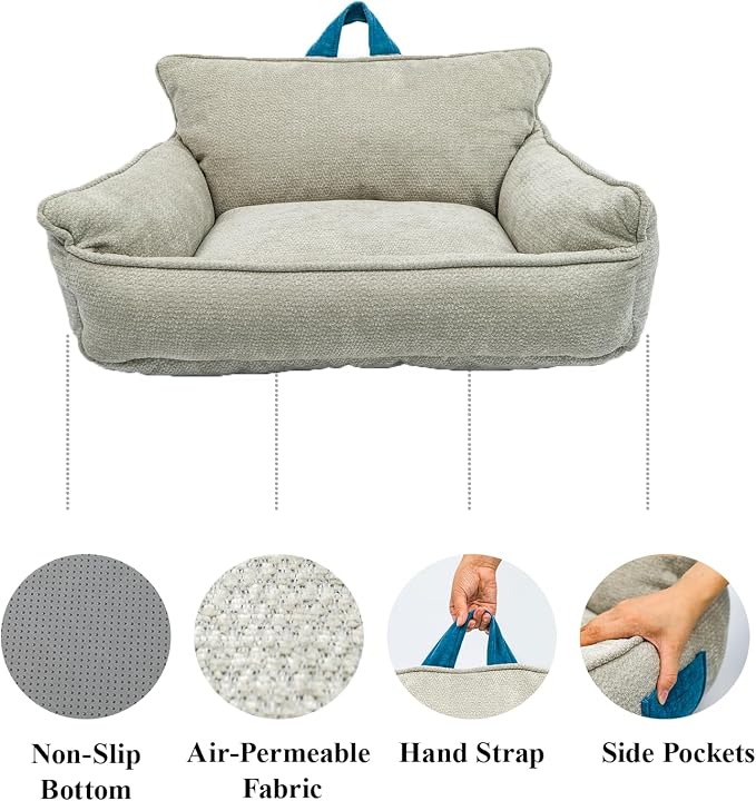 Orthopedic Dog Bed with Memory Foam, Washable Plush Pet Bed - Image 4