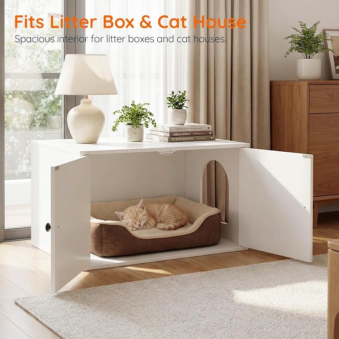 HOOBRO Cat Litter Box Enclosure, Hidden Litter Box Furniture - Image 3