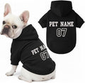 Noni Personalized Name and Number Dog Hoodie, Embroidered Puppy Sweater by Noni