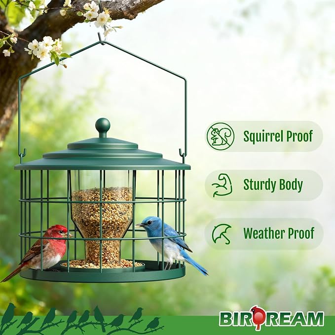Squirrel Proof Bird Feeder, Metal Cage Bird Feeder - Image 2