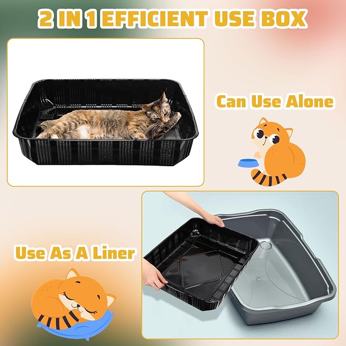 Zubebe 50 Pack Disposable Cat Litter Box - Image 6