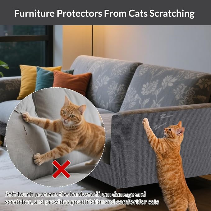 ASENKU Cat Scratch Furniture Protector, Trimmable Self-Adhesive Couch Protector - Image 5